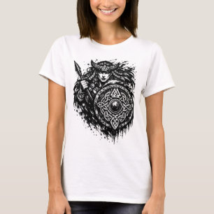 Camiseta Lança‑Sigilo da Donzela Escudeira – Tinta Guerreir