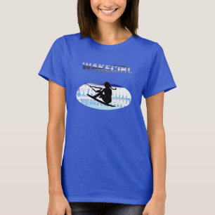Camiseta Lança WakeGirl - Girls wakeboard tshirt Add Name