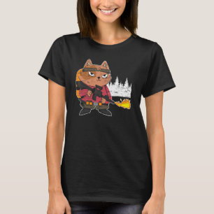 Camiseta Lançador de Chamas Lançador de Chamas Gato Quent