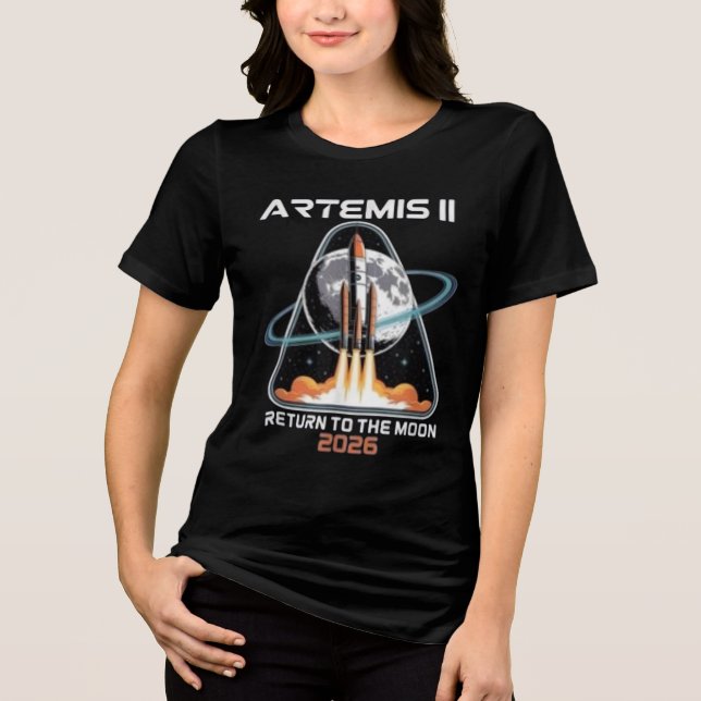 Camiseta Lançamento da Artemis II para a Lua 2026 (Frente)