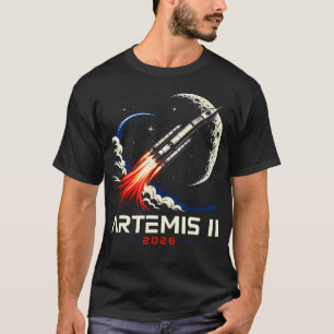 Camiseta Lançamento Da Artemis Ii Para A Missão Espacial Da