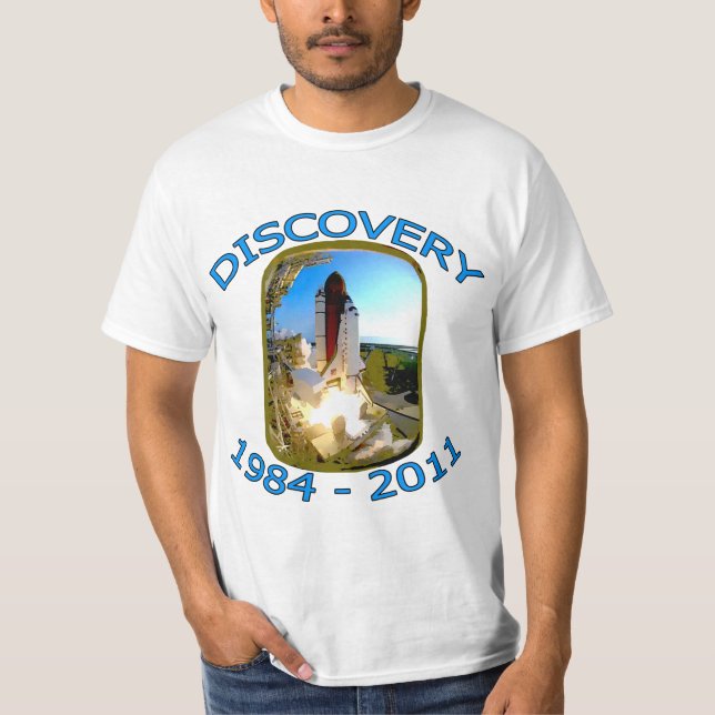 Camiseta Lançamento da descoberta do vaivém espacial (Frente)