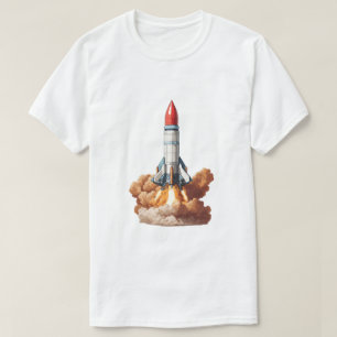 Camiseta Lançamento de Foguete Espacial