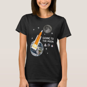 Camiseta Lançamento De Foguete Na Lua