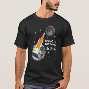 Camiseta Lançamento De Foguete Na Lua