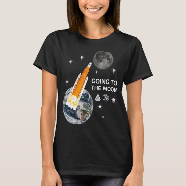 Camiseta Lançamento De Foguete Na Lua (Frente)