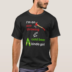 Camiseta Lançamento de Machado e Cerveja Gelada para Mulher