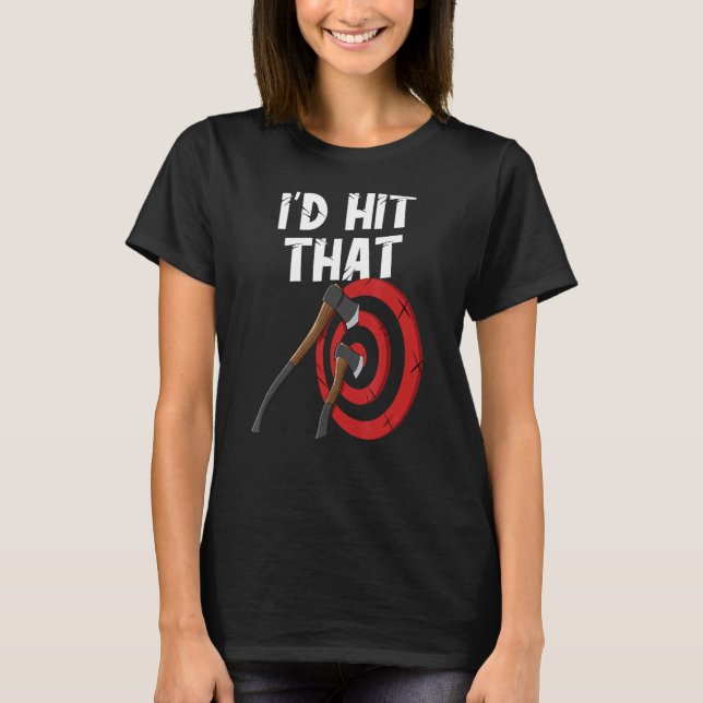 Camiseta Lançamento de machado eu acertaria aquele alvo mac (Frente)
