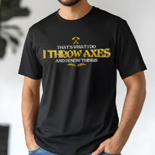 Camiseta Lançamento de Machado - Eu Lanço Machados & Eu Sei