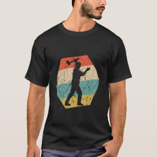 Camiseta Lançamento de Machado Retro Hexágono Distorcido La