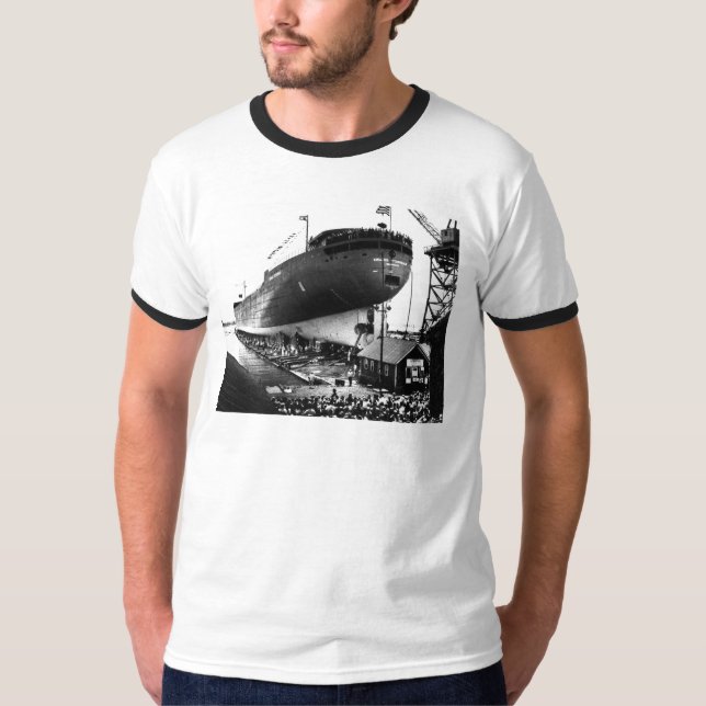 Camiseta Lançamento do Edmund Fitzgerald  8-6-1958 (#3) (Frente)