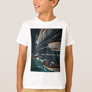 Camiseta Lançamento titânico do RMS do vintage dos barcos
