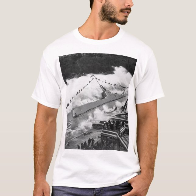 Camiseta Lançamento USS ROBALO do 9 de maio de 1943, em (Frente)