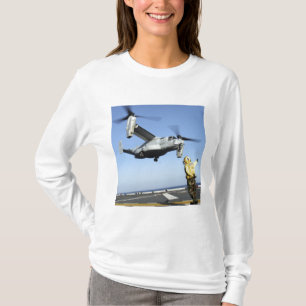 Camiseta Lançamentos de um Osprey MV-22 do USS Nassau