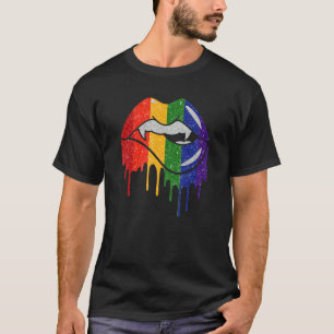 Camiseta Lançando Lábios Vampiros Orgulho Lgbt Amor Gay Lés