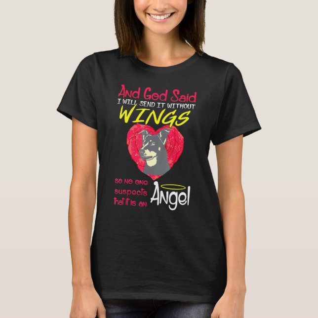 Camiseta Lancashire Heeler Angel Without Wings (Frente)