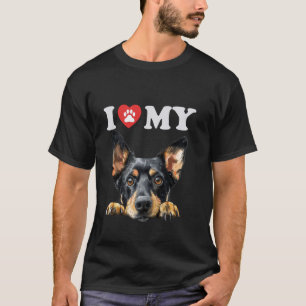 Camiseta Lancashire Heeler I Heart My Dog Engraçado Dog Lov