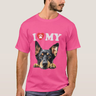 Camiseta Lancashire Heeler I Heart My Dog Engraçado Dog Lov