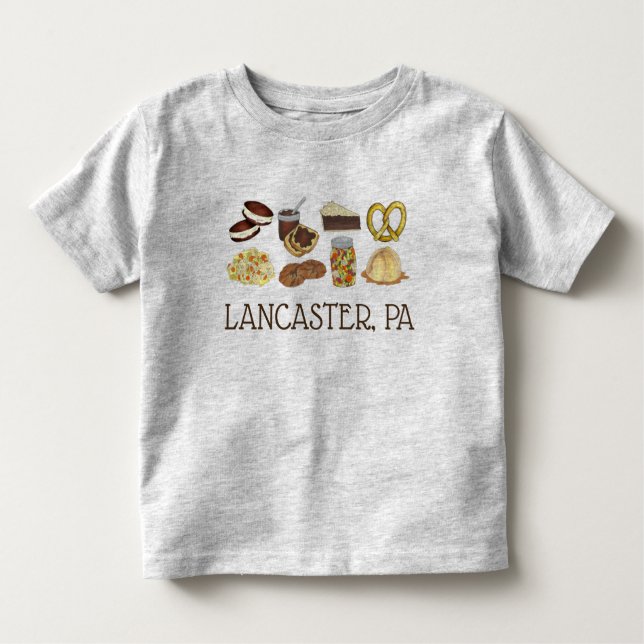 Camiseta Lancaster, Comidas holandesas Amish da PA, Pensilv (Frente)