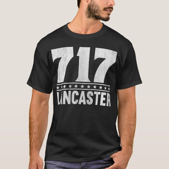 Camiseta Lancaster Pennsylvania 717 Area Code (Frente)