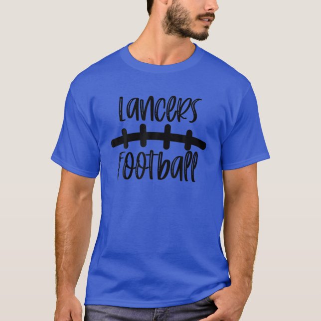 Camiseta Lancers Futebol School Spirit Team Mascot Game Ni (Frente)