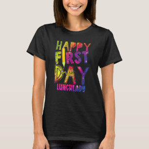 Camiseta Lanche do Primeiro Dia de Aula Feliz Lápis Tie Dye