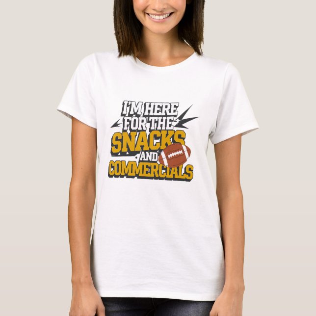 Camiseta Lanches e comerciais de futebol iniciam presentes  (Frente)