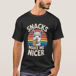 Camiseta Lanches Engraçados Me Fazem Alpaca Animal Mais Sim