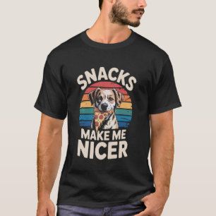 Camiseta Lanches Engraçados Me Tornam Um Animal Canino Mais