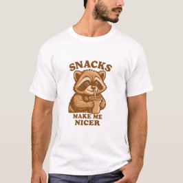 Camiseta Lanches Me Tornam Mais Simpático Guaxinim Engraçad