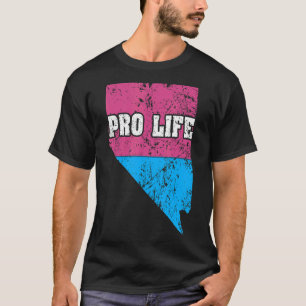 Camiseta Land Map Estados Unidos Estado Nevada Sinalizador