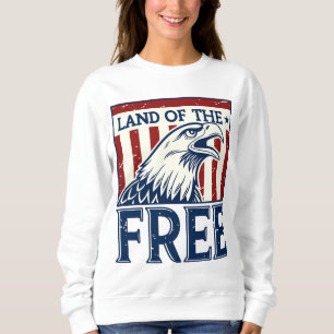 Camiseta Land of the Free - Vintage USA Eagle Graphic