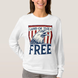 Camiseta Land of the Free - Vintage USA Eagle Graphic
