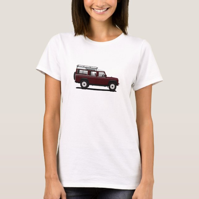 Camiseta Land Rover vermelho 110 (Frente)