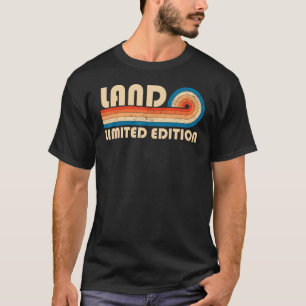 Camiseta LAND Surname Retro Vintage 80s 90s Aniversário Reu