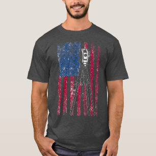 Camiseta Land Survey Flag Tool EUA Funny Surveyor