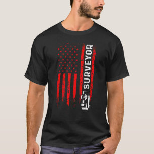 Camiseta Land Survey USA Flag Surveyor 1