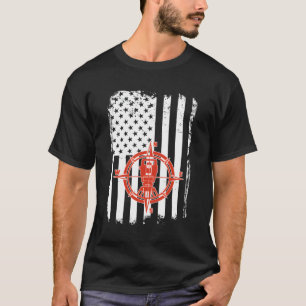 Camiseta Land Surveyor Patriotic American Flag