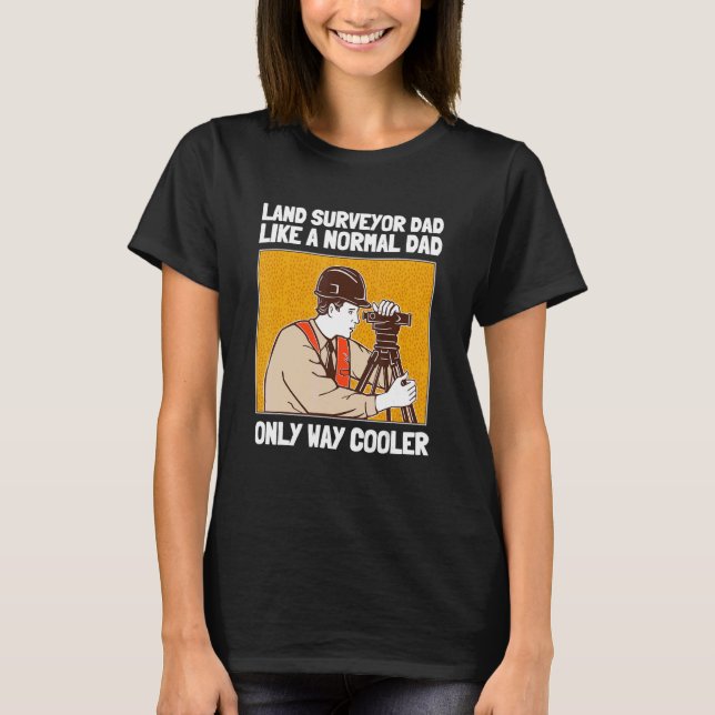 Camiseta Land Surveyor Topographer E Carto (Frente)