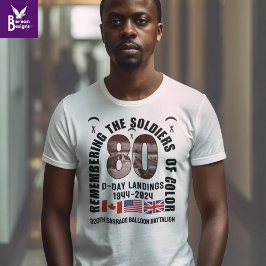 Camiseta LANDINGS 80 Aniversário afro-americanos