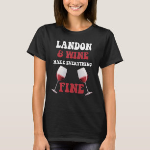Camiseta LANDON E Wine Fazem Tudo Bons Nomes LANDON