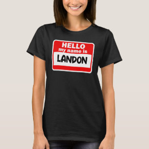 Camiseta Landon Hello Meu Nome É Tshirt Name On Custom