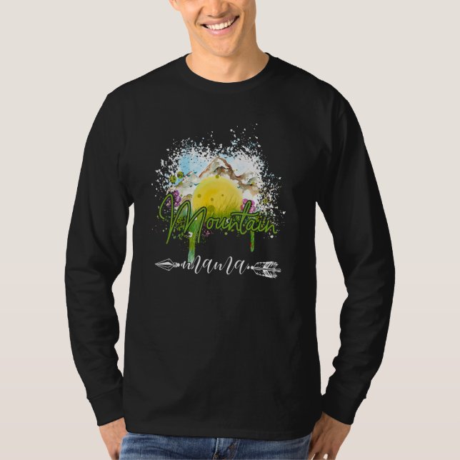 Camiseta Landscape Mountain Mama Hiking Mom Flower Mothers  (Frente)