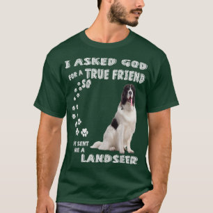 Camiseta Landseer Newfound Dizendo Mãe Pai, Newfie