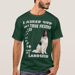 Camiseta Landseer Newfound Dizendo Mãe Pai Newfie