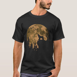 Camiseta Landseer Newfoundland Dog Moon Halloween Costume D