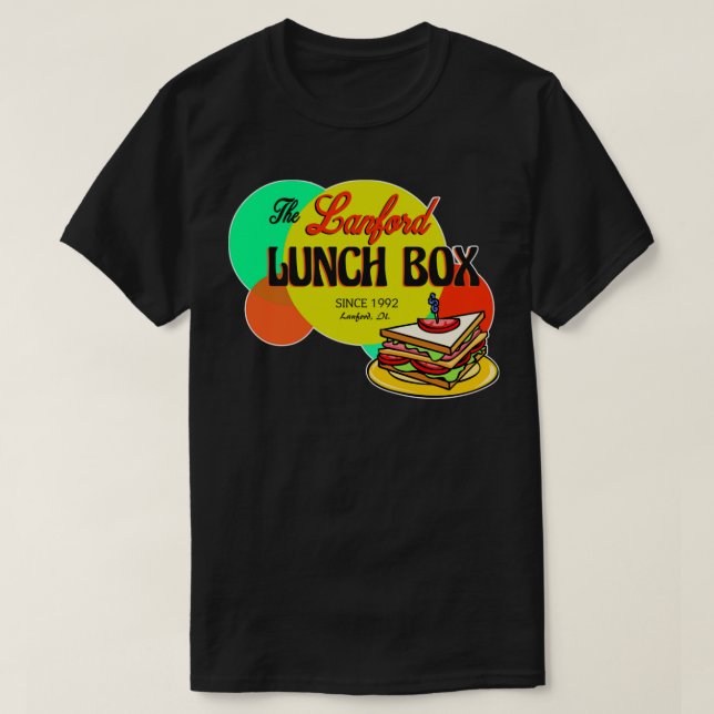 Camiseta Lanford Lunch Box de Roseanne (Frente do Design)