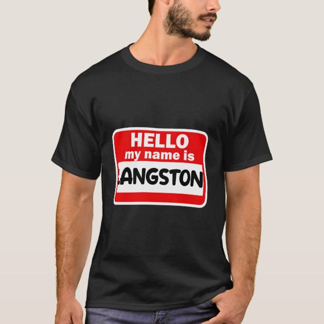 Camiseta Langston Hello Meu Nome É Tshirt Personalizada (Frente)