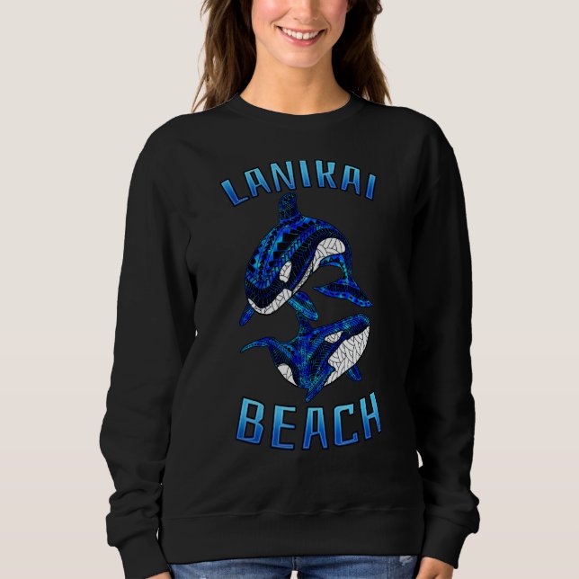 Camiseta Lanikai Beach Hawaii Vacation Tribal Whale Orca (Frente)