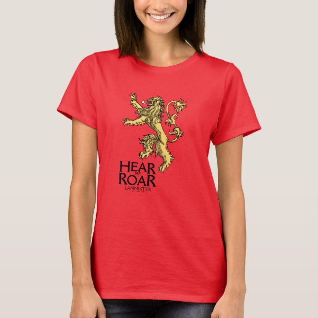 Camiseta Lannister Sigil - Ouça-me Roar (Frente)